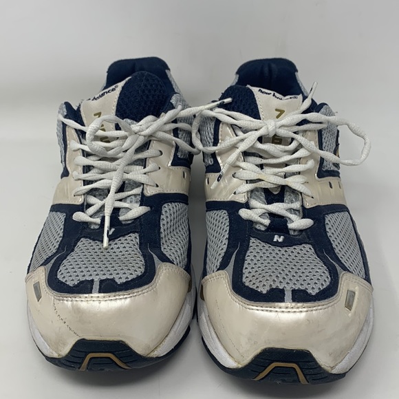 New Balance 766 white blue Abzorb walking shoes comfort wide width 4E - Picture 2 of 9